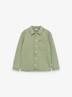 Verwaschenes Overshirt aus Denim